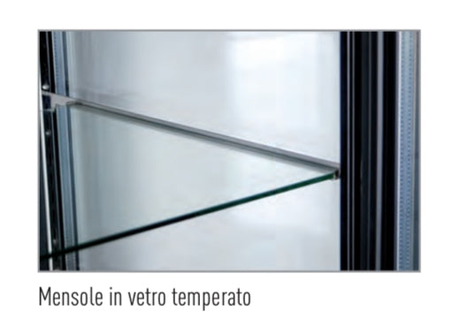 DELUX 4V BLACK FRIGO PASTICCERIA 4 LATI VETRO VENTILATO +2°/+10° 440 LT